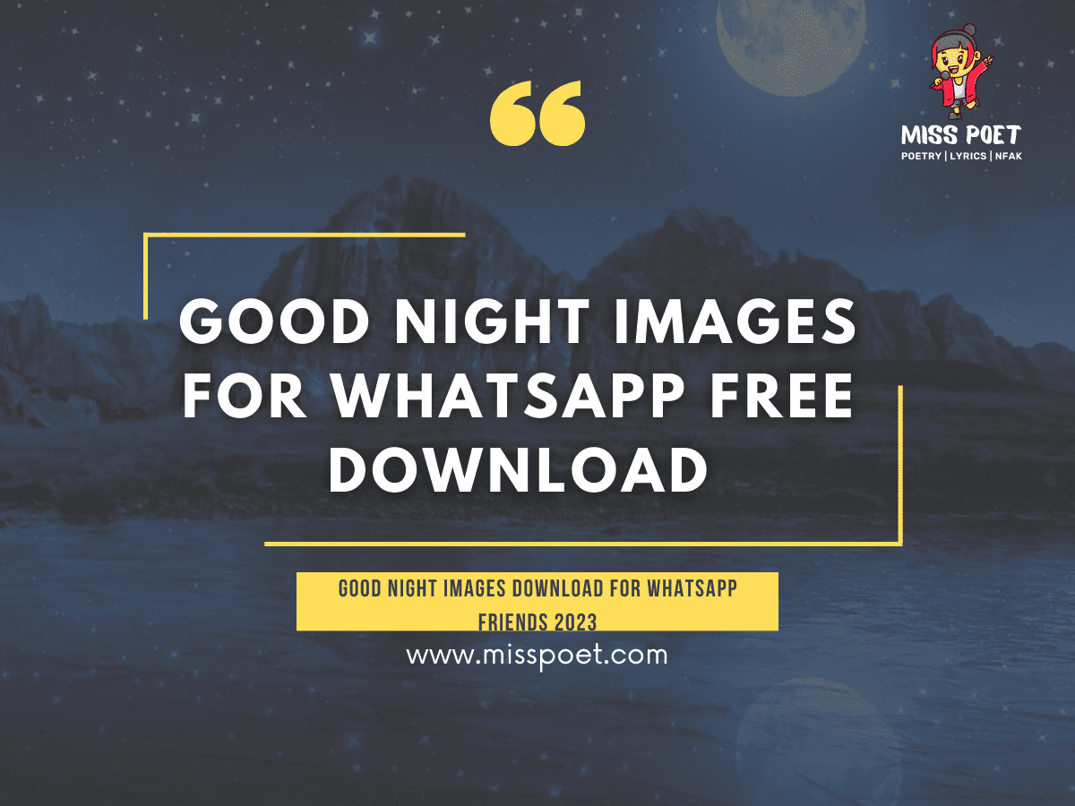 Good Night Images For Whatsapp Free Download | Good Night Images Download For Whatsapp Friends 2023