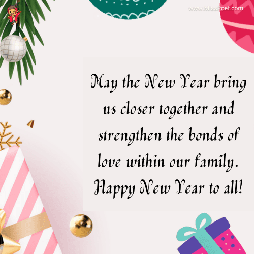 New Year Wishes for family
