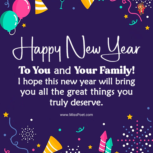new year wishes for family